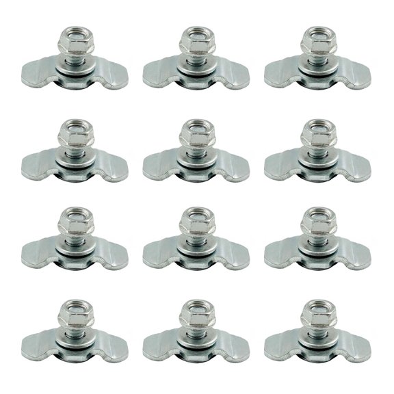 12pcs L Track Studs Fitting 20/30/40mm Heavy Duty Aluminum Bolt Down Anchors Points For Truck Bed Modification Threaded