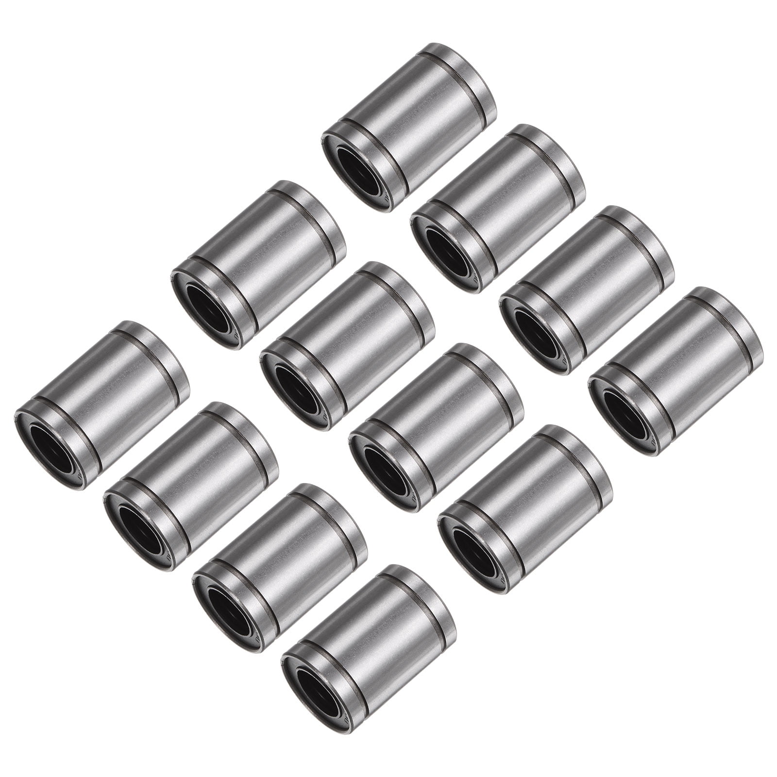 12pcs LM12UU Linear Ball Bearings, 12mm Bore Dia, 21mm OD,30mm Length, Linear Motion Bearing for CNC Machine