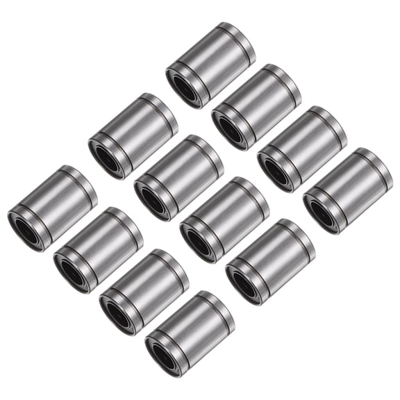 12pcs LM12UU Linear Ball Bearings, 12mm Bore Dia, 21mm OD,30mm Length, Linear Motion Bearing for CNC Machine