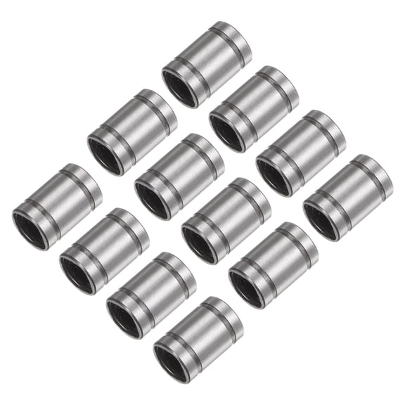 12pcs LM5UU Linear Ball Bearings, 5mm Bore Dia, 10mm OD,15mm Length, Linear Motion Bearing for CNC Machine