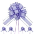 thumbnail image 1 of 12pcs Large Pull Bow 8.7 Inch Flower Bows for Wedding Baskets Purple, 1 of 7