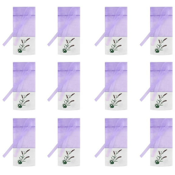 12pcs Lavender Sachets Empty Sachets Bags Gauze Storage Bags for Spice Packing