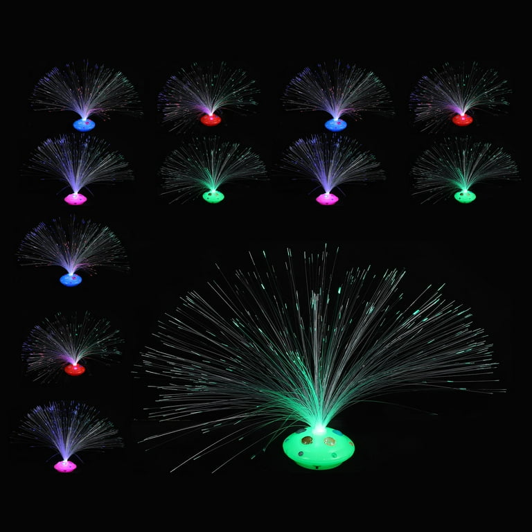 Battery powered fiber optic lights top