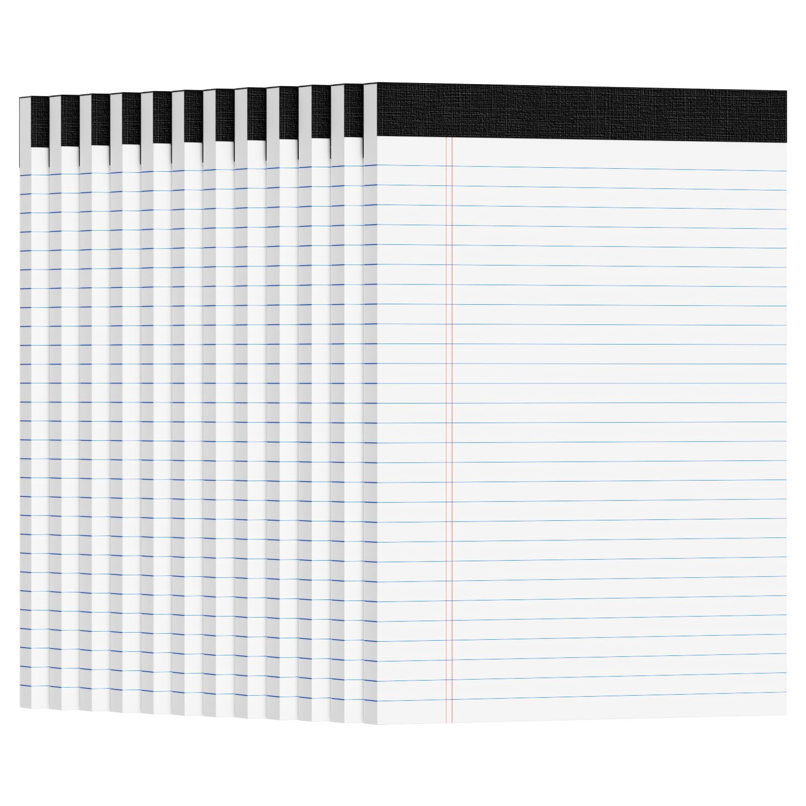 12pcs Legal Pads 8.5 X 11  Notepads 8.5 11 College Ruled Notebook Writing Of Paper White Note Memo Pad Papers Perforate Narrow Line 30 Sheets/pack