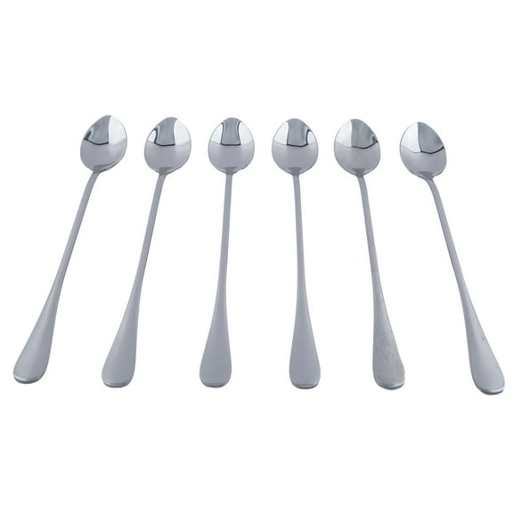 12pcs Long-Handled Spoon, Coffee Blender, 7.6-Inch Iced Tea Spoon, Stainless Steel Iced Teaspoon, Used For Mother Milking, Making Tea, Mixing Cocktails, Stirring Coffee Milkshake Cold Drinks