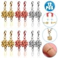 thumbnail image 1 of 12pcs Magnetic Lobster Clasp, EEEkit Rose Locking Magnetic Clasps, Jewelry Magnetic Clasp Necklace Lobster Clasp Closures Magnetic Clasp Converter Chain Extenders for Jewelry Necklace Bracelet, 1 of 10
