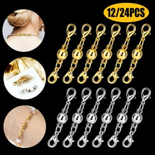 Zpsolution 12 Pieces Locking Magnetic Clasps for Necklaces and Bracelets  Rose Jewelry Magnetic Clasp