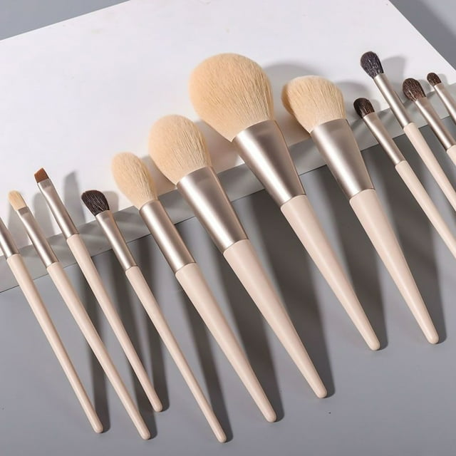 12pcs Makeup Brush Set Morandi Synthetic Fluid Foundation Powder