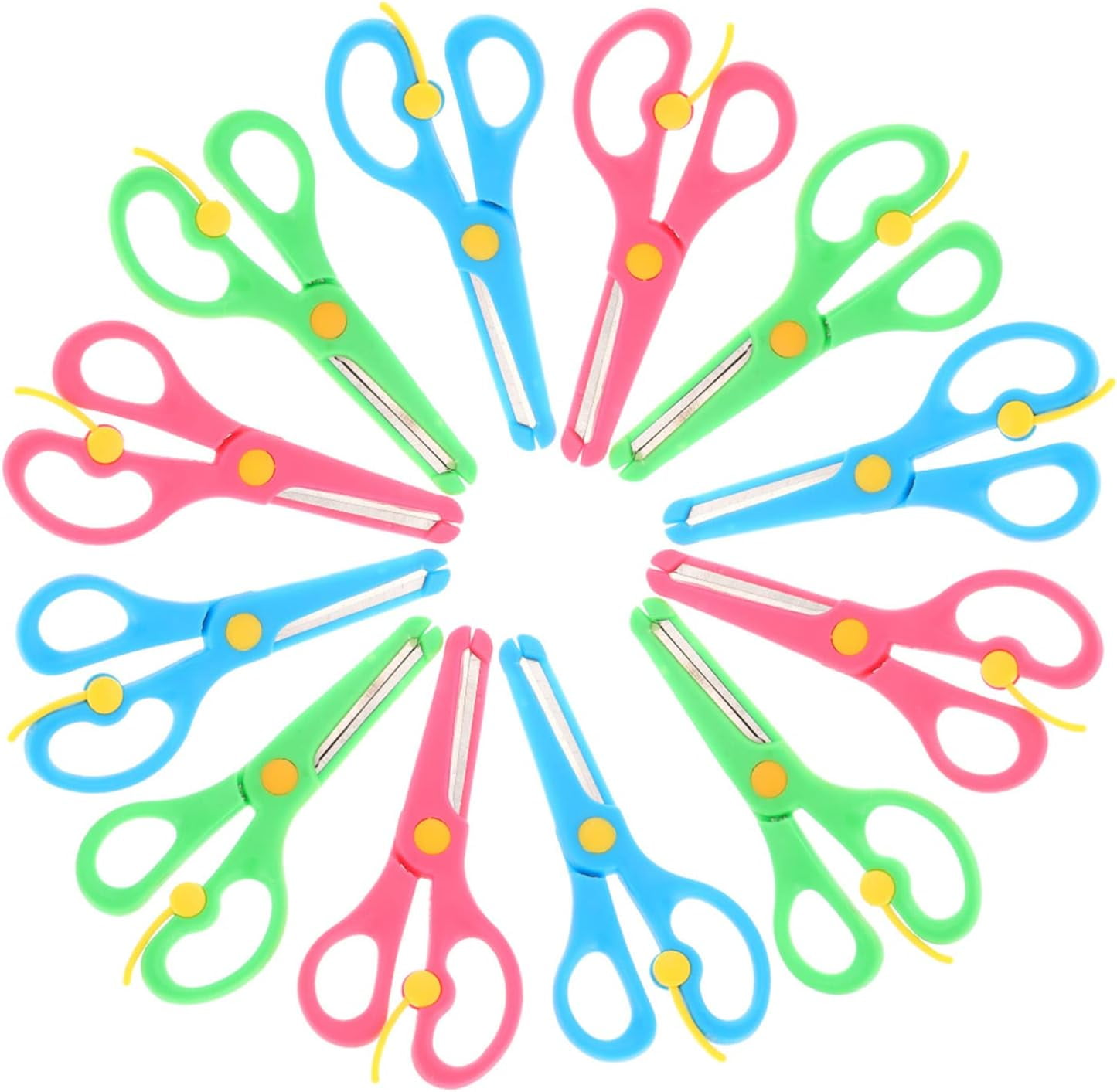 12pcs Manual Scissor Child Diy Scissors Paper Cutting Scissors Kids Siccors Student Scissors