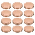 thumbnail image 1 of 12pcs Mason Jar Lids 3.39" Tinplate Leak-proof Mason Canning Covers, Rose Gold, 1 of 7
