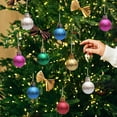 thumbnail image 1 of Christmas Tree Decorations, 12pcs Christmas Ball Ornament Set Flocked Velvet Decorative Hanging Ornaments for Xmas Tree Window Display Party Home Holiday Decor, 1 of 6