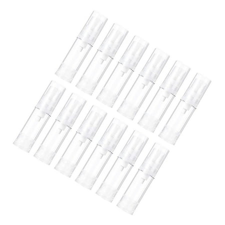 12pcs Mini Empty Spray Bottles Plastic Clear Travel Toiletries Bottles Refillable Travel Cosmetic Containers for Shampoo Cream Conditioner Lotion 5ML