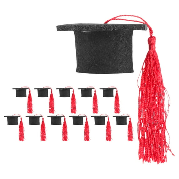 Raindrops 12pcs Mini Graduation Cap Wine Bottle Toppers Bouquet Decor
