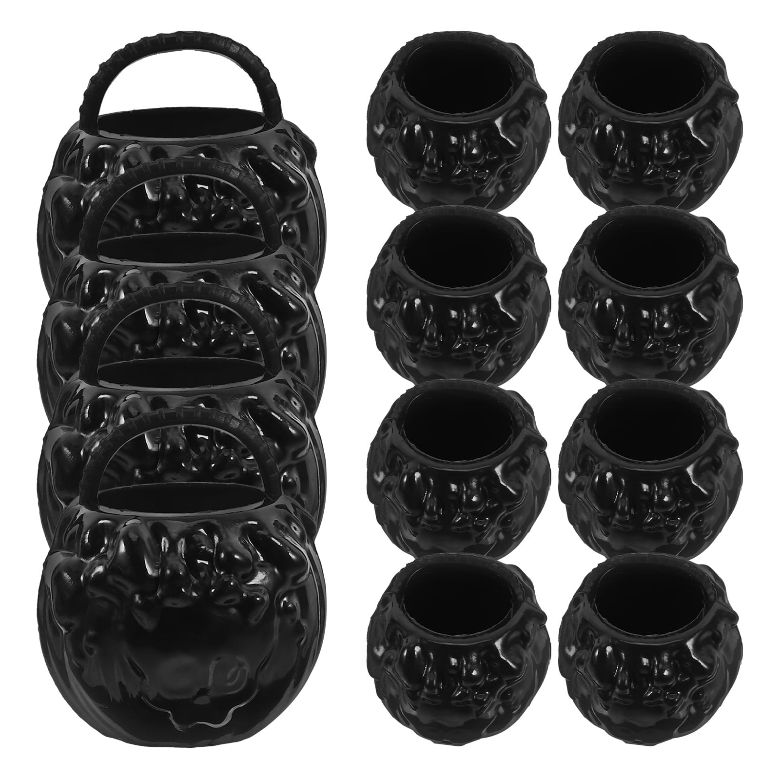 12pcs Mini Halloween Cauldron Dolls House Witch Cauldron Landscape Witch Cauldron Pot