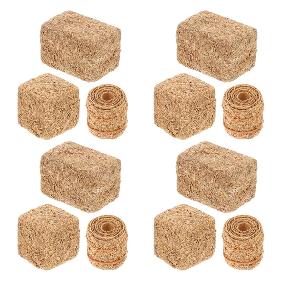 12pcs Mini Hay : Fake Straw Hay - Miniature Haystack Figurine - For Dollhouse Decoration Diy Faux Autumn Harvest Display Craft Making