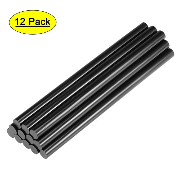 12pcs Mini Hot Glue Gun Sticks 7.5-inch x 0.43-inch for Glue Gun Black