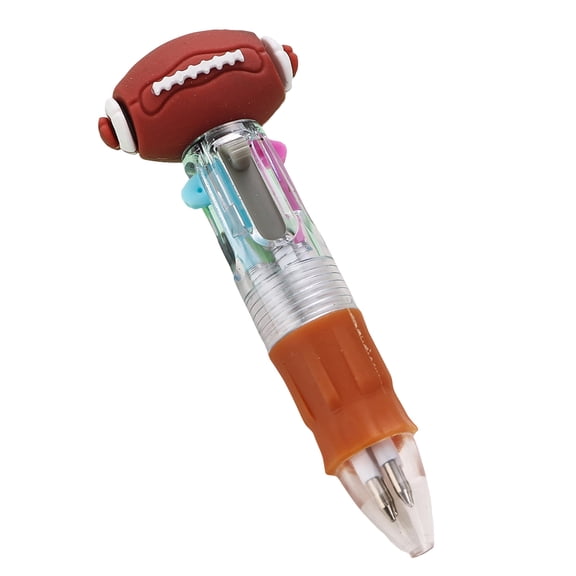 12pcs Mini Multicolor Pens in One 4-in-1 Cute Bulk Pens,Sport Soccer Rugby Basketball Retractable Pens Set for Sport Fans Easter Party Favors Supplies Rewards Holiday Gifts