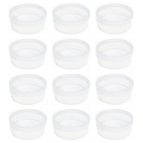 12pcs Mini Plastic Clear Circular Storage Containers Box for Collecting Small Items, Beads, Crafts, 6*2.5cm