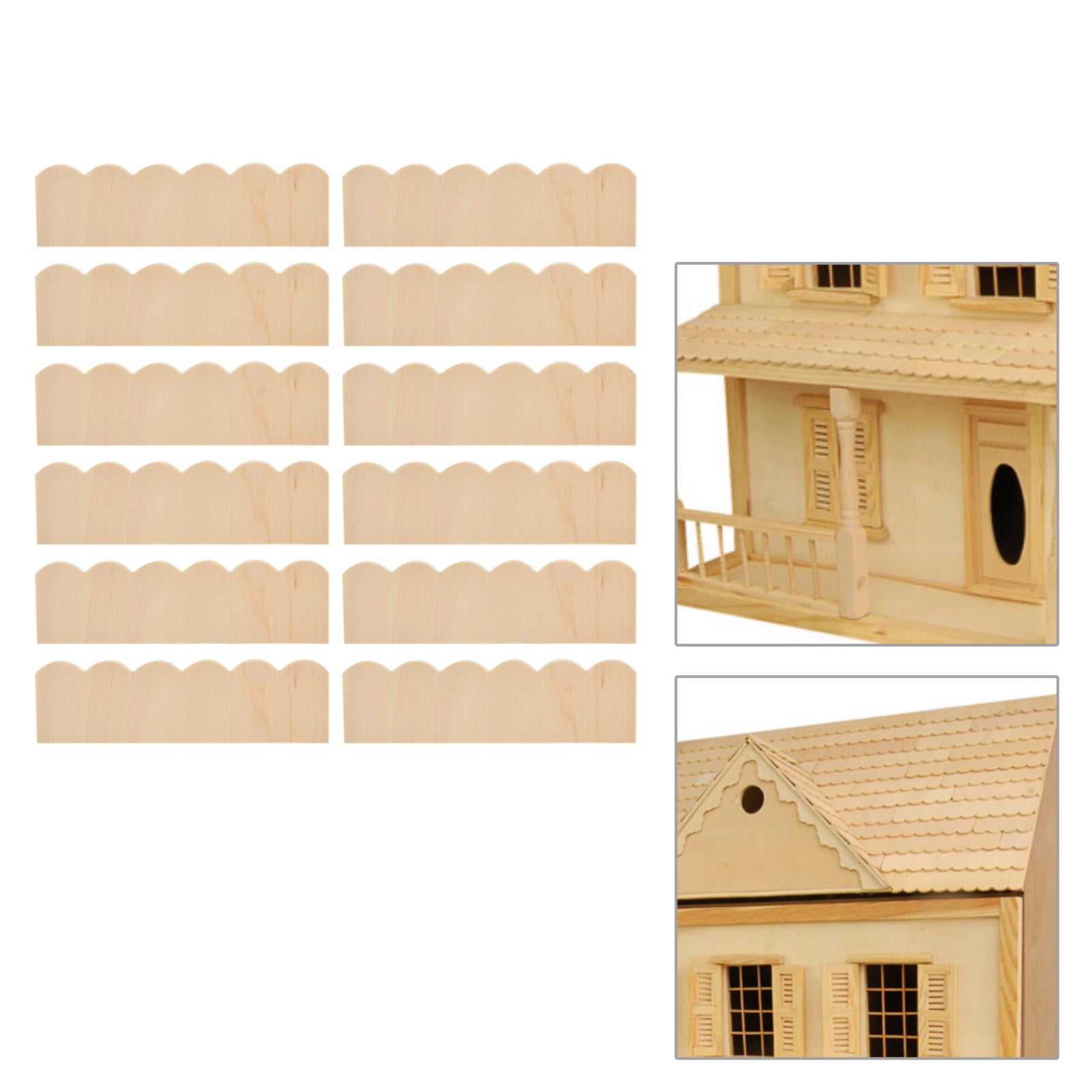 12pcs Mini Roof Tiles Dollhouse Scenery Dollhouse,Dolls House Roof ...