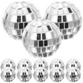 thumbnail image 1 of 12pcs Mini Silver Disco Ornaments for Xmas Tree, 1 of 7