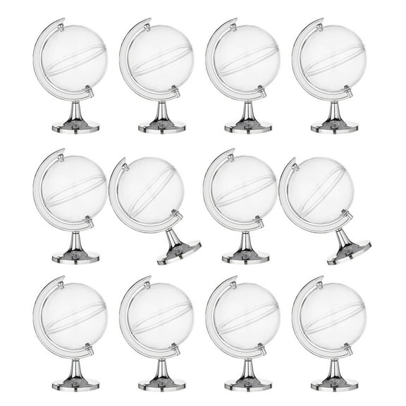 12pcs Miniature Globes Candy Containers Eye Catching Globes Candy Jar Suitable For Parties And Home Decoration