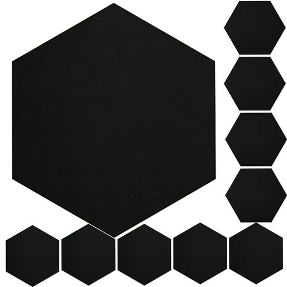 MERRYHAPY 12pcs Self-Adhesive Hexagon Sound Absorbing Panels Wall Decor Stickers for Noise Reduction and Home Office