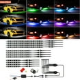 thumbnail image 1 of 12pcs Multicolor RGB Car Underglow Lights Strip LED Light Lamp Neon for Motorcycle Car Bike Truck, 1 of 8