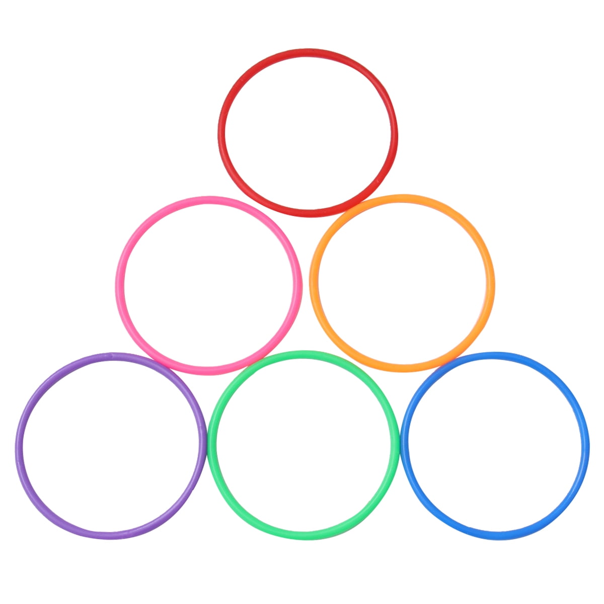 OUNONA Durable Assorted Color Plastic Toss Rings Toy for Kids Games at ...