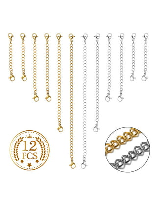 Necklace Extender, 18 PCS Chain Extenders for Necklaces, Premium Stainless  Steel Jewelry Bracelet Anklet Necklace Extenders (6 Gold, 6 Silver, 6 Rose