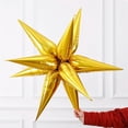 thumbnail image 1 of 12pcs New Party Decoration Creative Pearl Color Starburst Balloons Cone Foil Balloons Aluminum Foil Balloons Explosion Star Balloon GOLD, 1 of 8