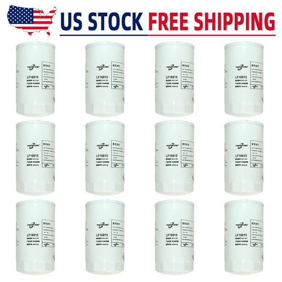 12pcs Oil Filter LF16015 Metal Spin On Lube Filter For R2.8 Turbo Diesel