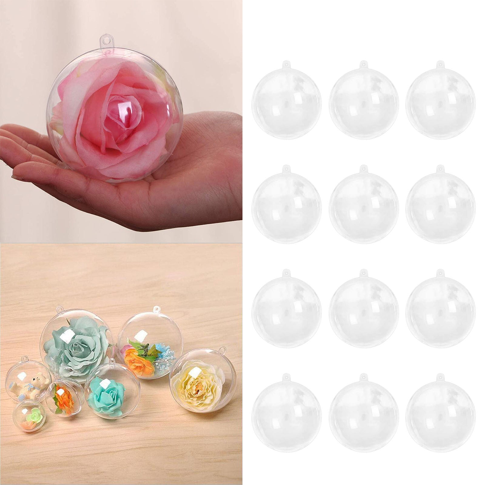 12pcs Ornament Transparent Clear Christmas Decorations Can Christmas
