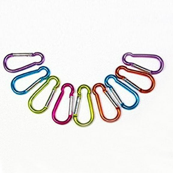 12pcs Outdoor Climbing Aluminum Alloy Buckle Hook Clip Snap Key Ring Sport Keychain