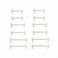 thumbnail image 1 of 12pcs/Pack No Tie Shoelaces Novelty Elastic Silicone Leather Lazy Shoe Laces For Men Women All Fit Strap Business Shoes WHITE, 1 of 6