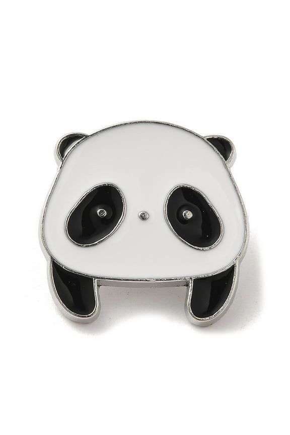 12pcs Panda Enamel Pin Alloy Brooch for Backpack Clothes White 23x23x2mm