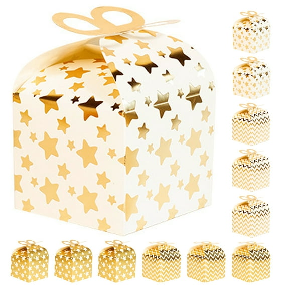 12pcs Paper Candy Boxes Candy Containers Chocolate Packing Boxes Sweets Cases Party Favors