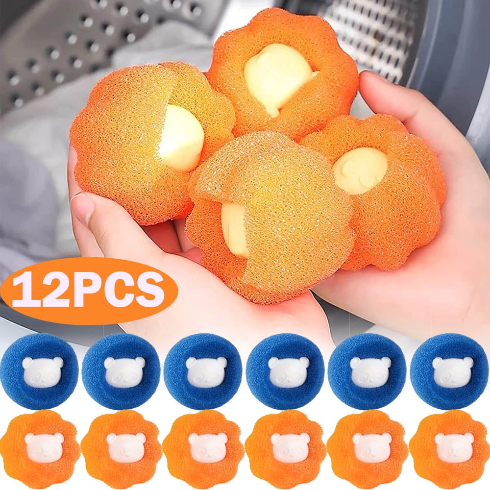 12pcs Pet Hair Remover and Lint Catcher for Laundry, Lint Remover