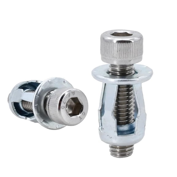 12pcs Petal Shape Metal Rivet Nuts Kit M4 M5 M6 M8 Molly Jack Nut Hex Expansion Screw Bolt License Plate Panel Clamp Lock Rivetnut(Socket Head (Silver),M4x20)