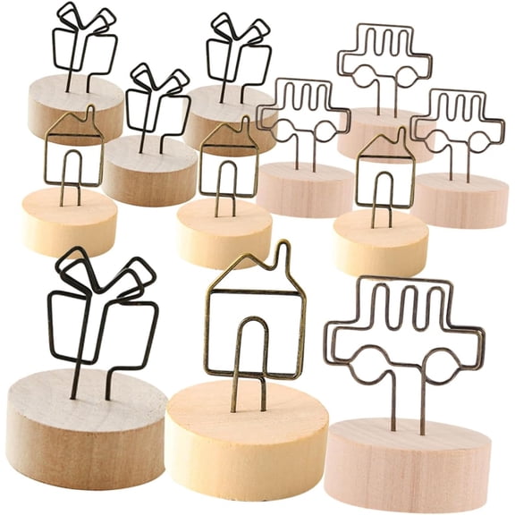 12pcs Photo Folder Minimalist Home Decor Rustic Home Decor Wedding Table Numbers Place Cards Holder Menu Holder Centerpiece Table Decorations Place Card Holder Picture Clips Stand