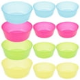 12pcs Plastic Bowls Cereal Bowls Snack Serving Bowls Kids Bowls Toddler