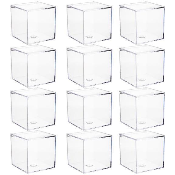 12pcs Plastic Boxes for Creative Storage and Candy Packaging Cookie Container
