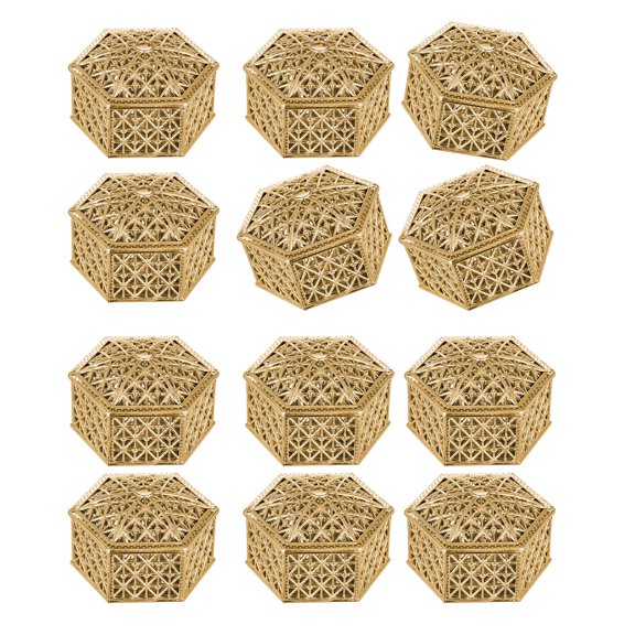 12pcs Plastic Candy Boxes for Wedding Hollow Snacks and Chocolate Storage Organizers Decorative Packaging Box