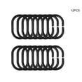 thumbnail image 1 of 12pcs Plastic Clear C Type Bathroom Shower Curtain Liner Hook Hooks Rings, 1 of 5