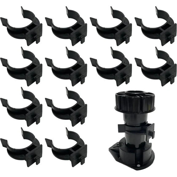12pcs Plinth Clips, Kitchen Kick Board Plinth Clips Kitchen Leg Plinth Clips Cabinet Leveler Leg Toe Kick Clip for Sofa Cabinets Table
