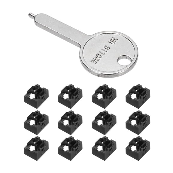 12pcs Port Blocker Locking RJ45 Port/Dust PC Blocker with Coded Key,Black