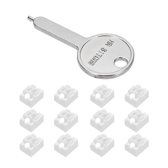 12pcs Port Blocker Locking RJ45 Port/Dust PC Blocker with Coded Key,White