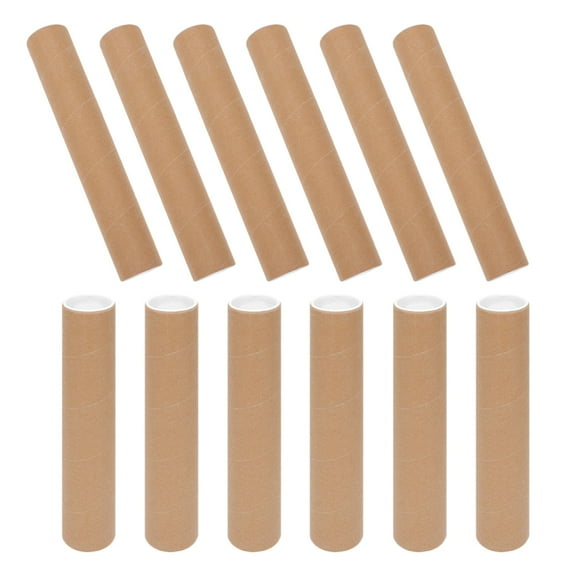 Raindrops Paper Drawing Mailing Tube Light Brown For Artwork 12Pcs 11.8in Length 2in Diameter