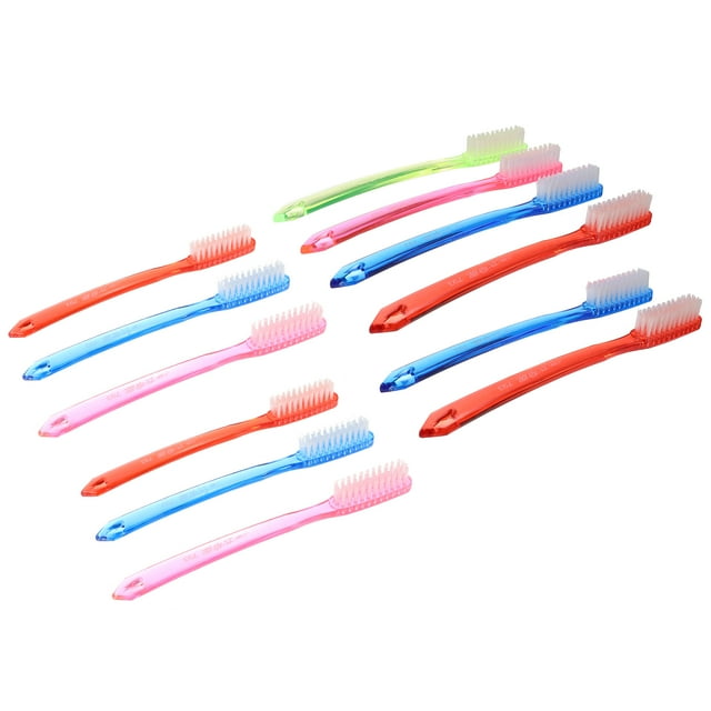 12pcs Practical Manual Toothbrush Hard Bristles Toothbrush for Adult
