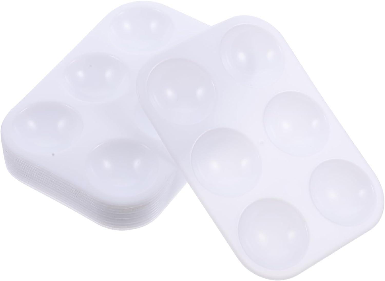 12pcs Practical Mixing Trays Convenient Watercolor Mixers Color Display Plate Pallets for