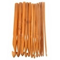 12pcs Professional Carbonized Bamboo Crochet Hooks Knitting Needles in